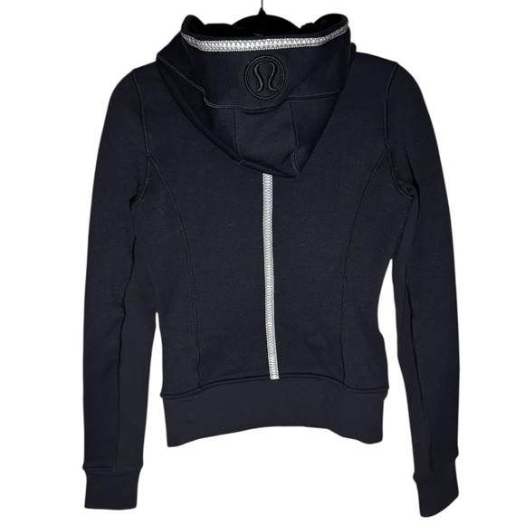 LULULEMON Special Edition Uba Hoodie Reflective Black Fitted Jacket Size 4 - Picture 5 of 12